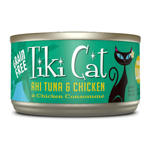 Tiki Hookena Luau Ahi Tuna with Chicken Canned Cat Food Tiki Cat, tiki dog, Tiki, Hookena, Luau, Ahi, Tuna, Chicken, Canned, Cat Food